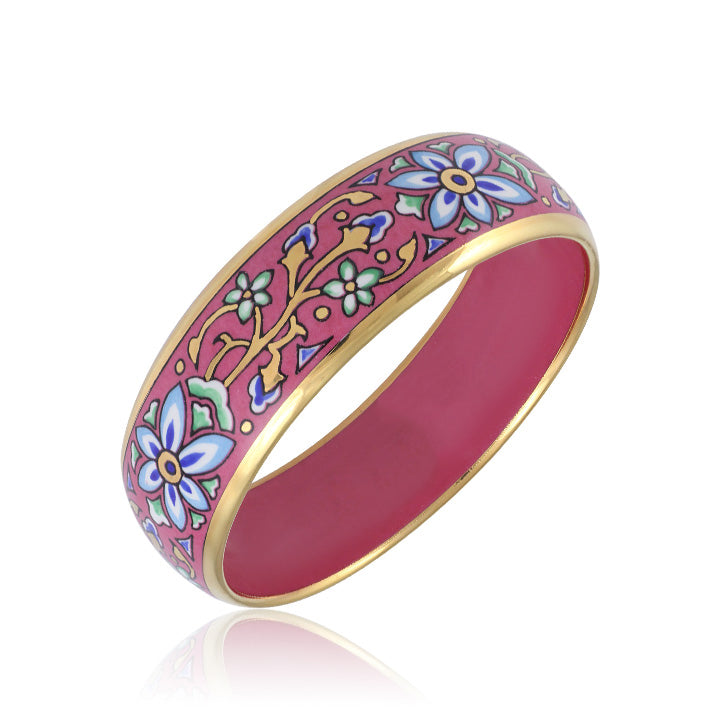 ART NOUVEAU gold plated pur pur fine porcelain bracelet