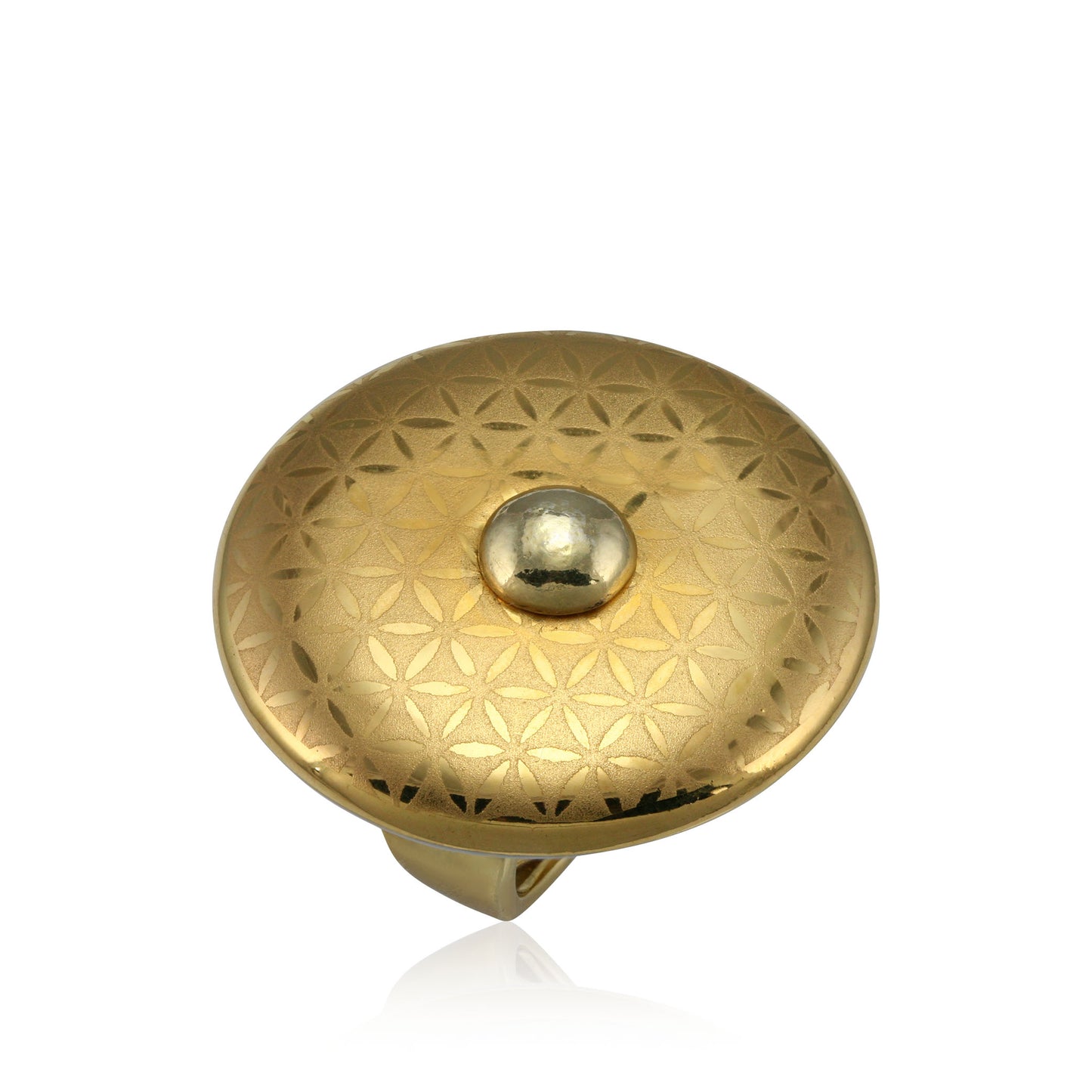 MINIMAL gold plated fine porcelain ring with silver