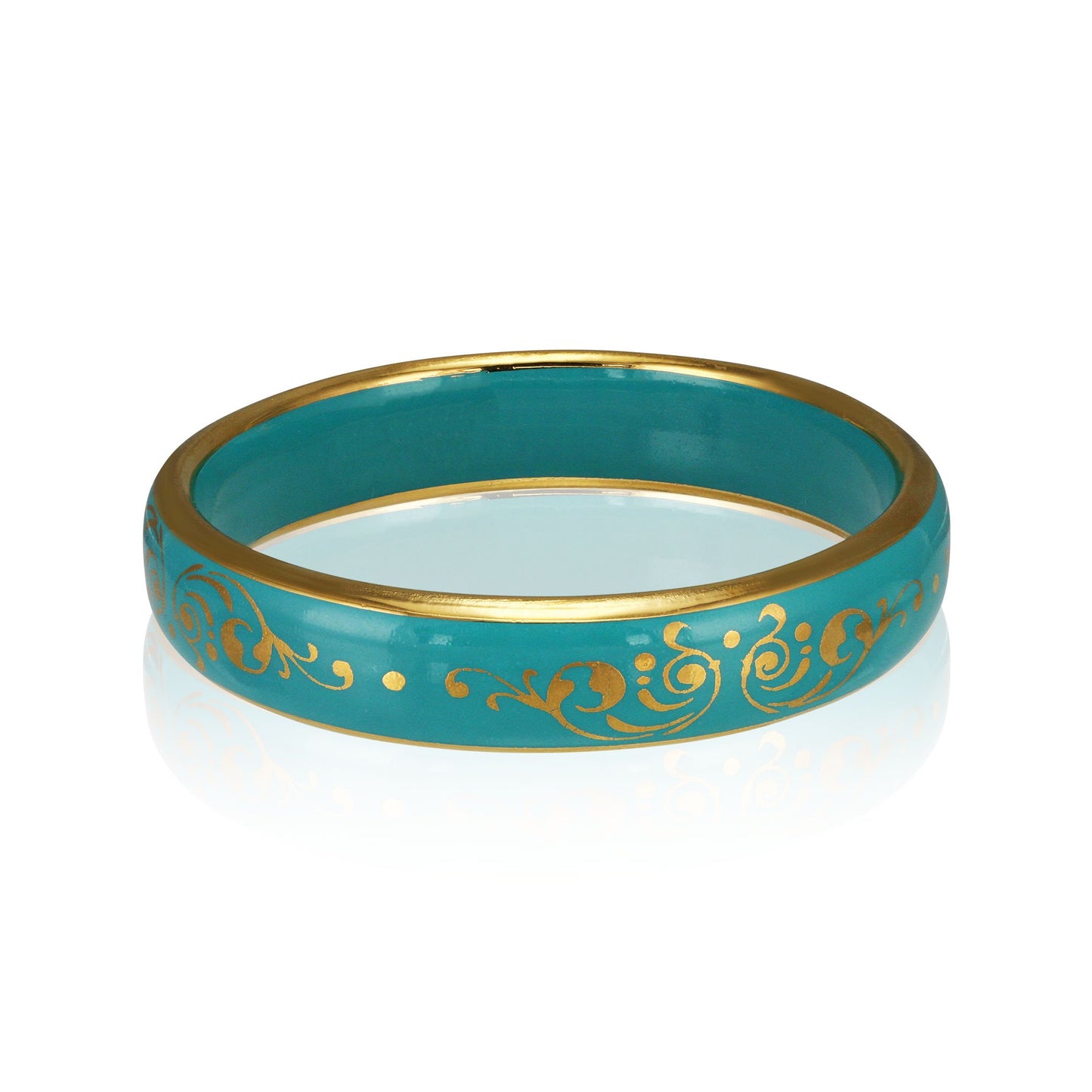 BAROQUE mint green gold plated fine porcelain bracelet