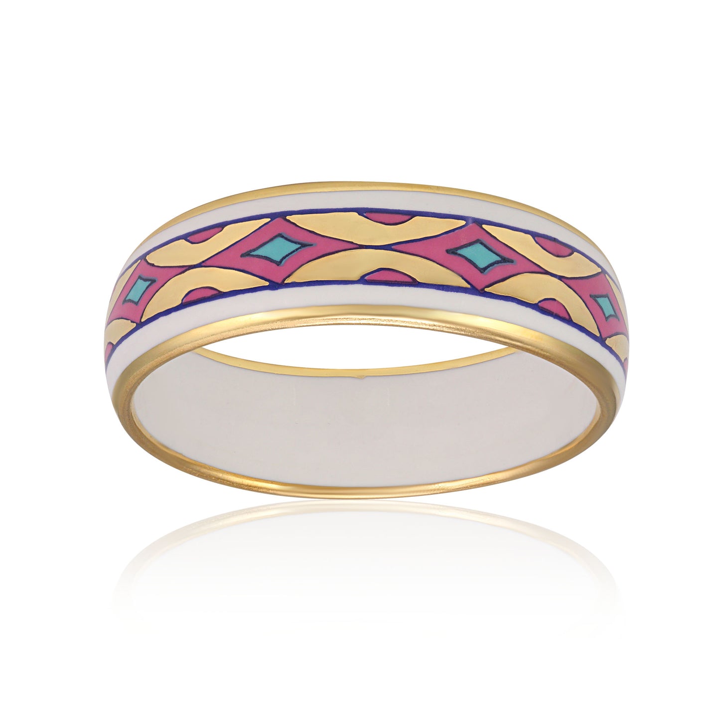 GOLD OF DESERT gold plated pink fine porcelain bracelet